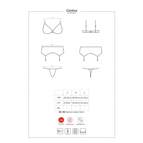 Изысканный комплект Contica с поясом для чулок