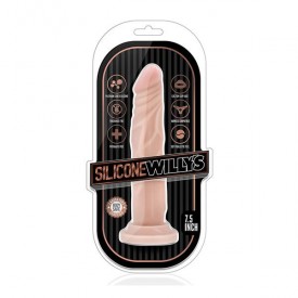 Телесный фаллоимитатор 7.5 Inch Silicone Dildo - 19 см.