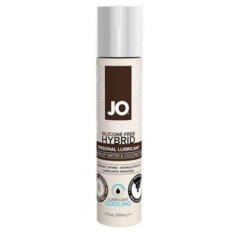 Водно-масляный лубрикант с охлаждающим эффектом JO Silicone free Hybrid Lubricant COOLING - 30 мл.